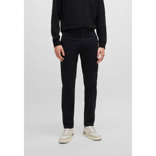 BOSS tapered fit chino zwart afbeelding