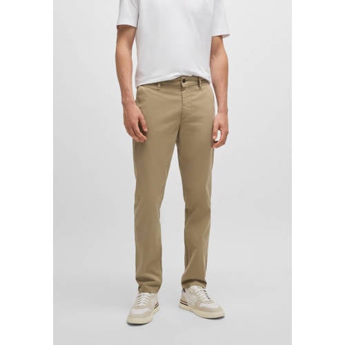 BOSS tapered fit chino light/pastel brown afbeelding