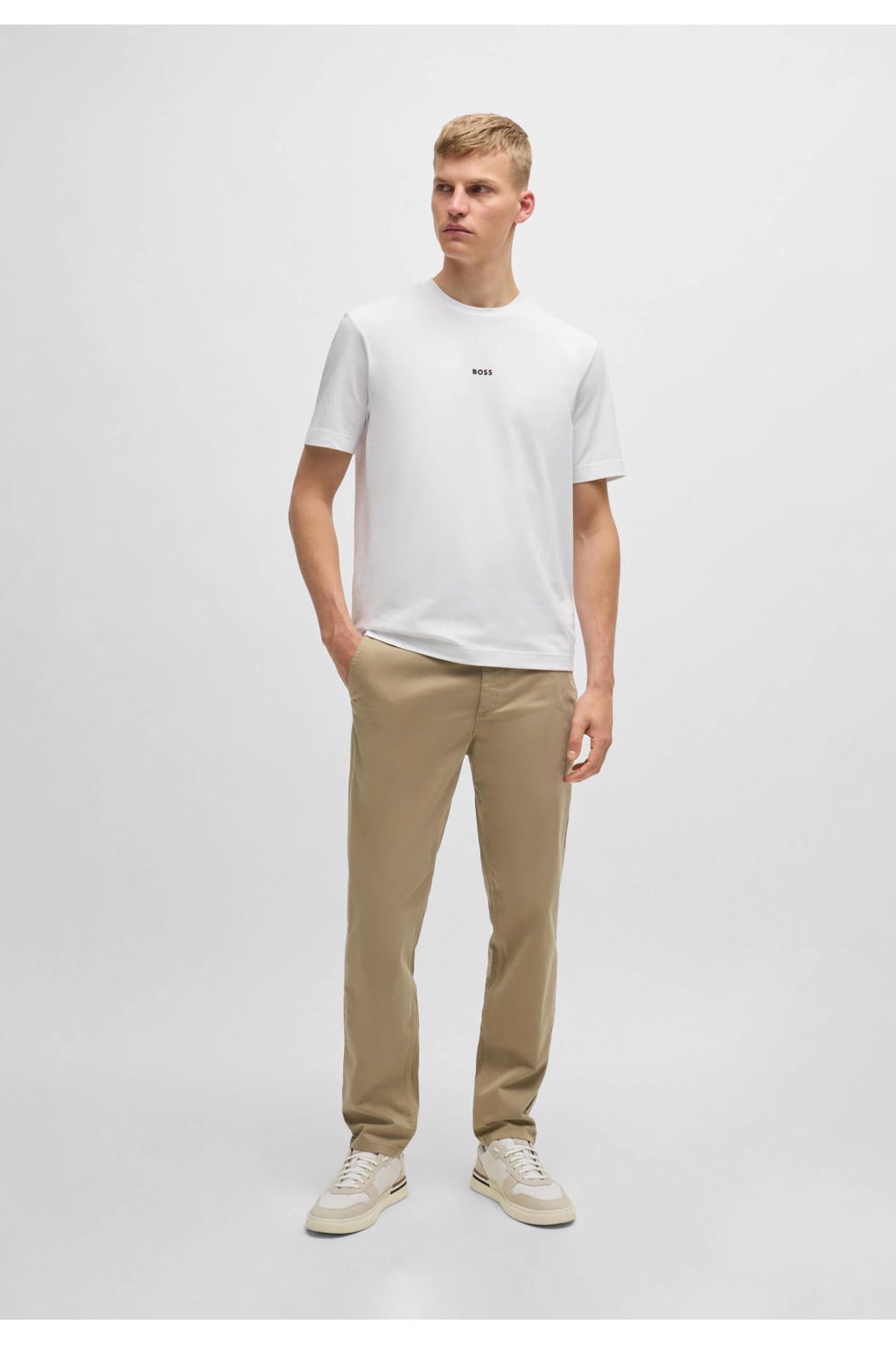 BOSS tapered fit chino light/pastel brown