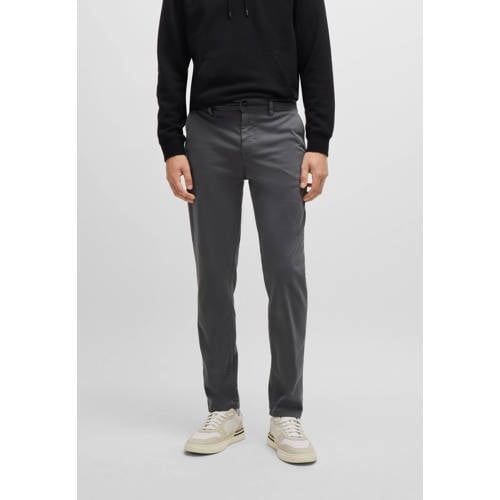 BOSS tapered fit chino grijs afbeelding
