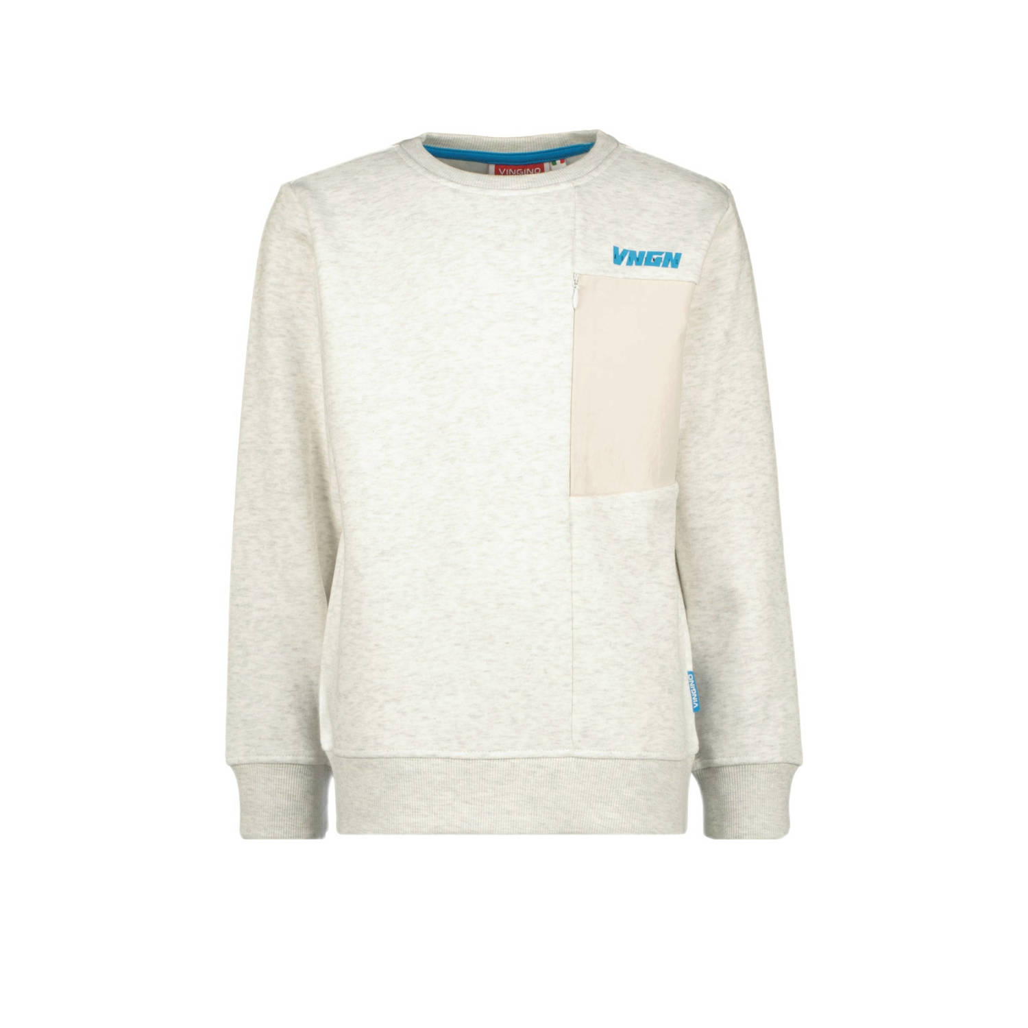 VINGINO sweater NEREO wit Effen 128 | Sweater van