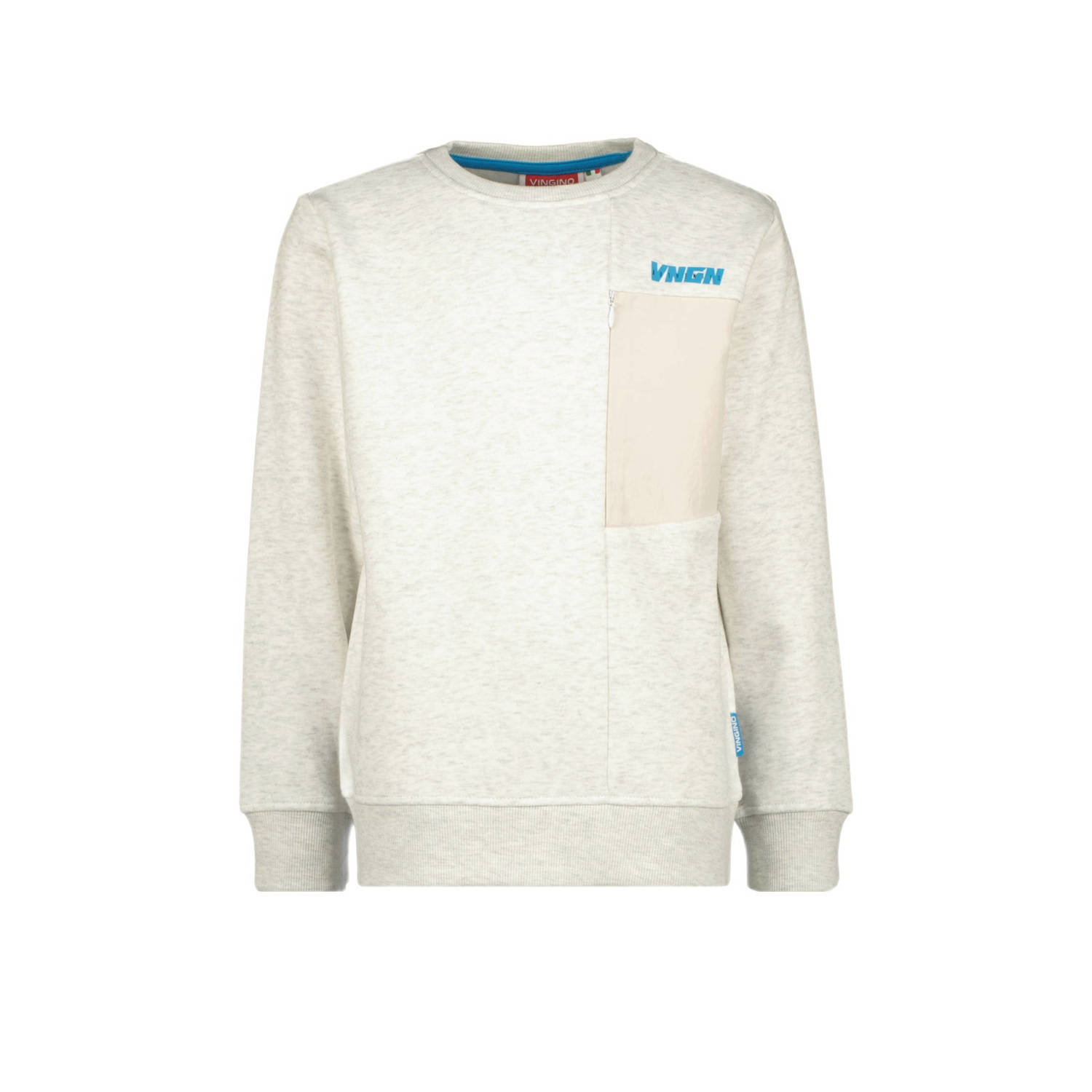 VINGINO sweater NEREO wit Effen 116 | Sweater van