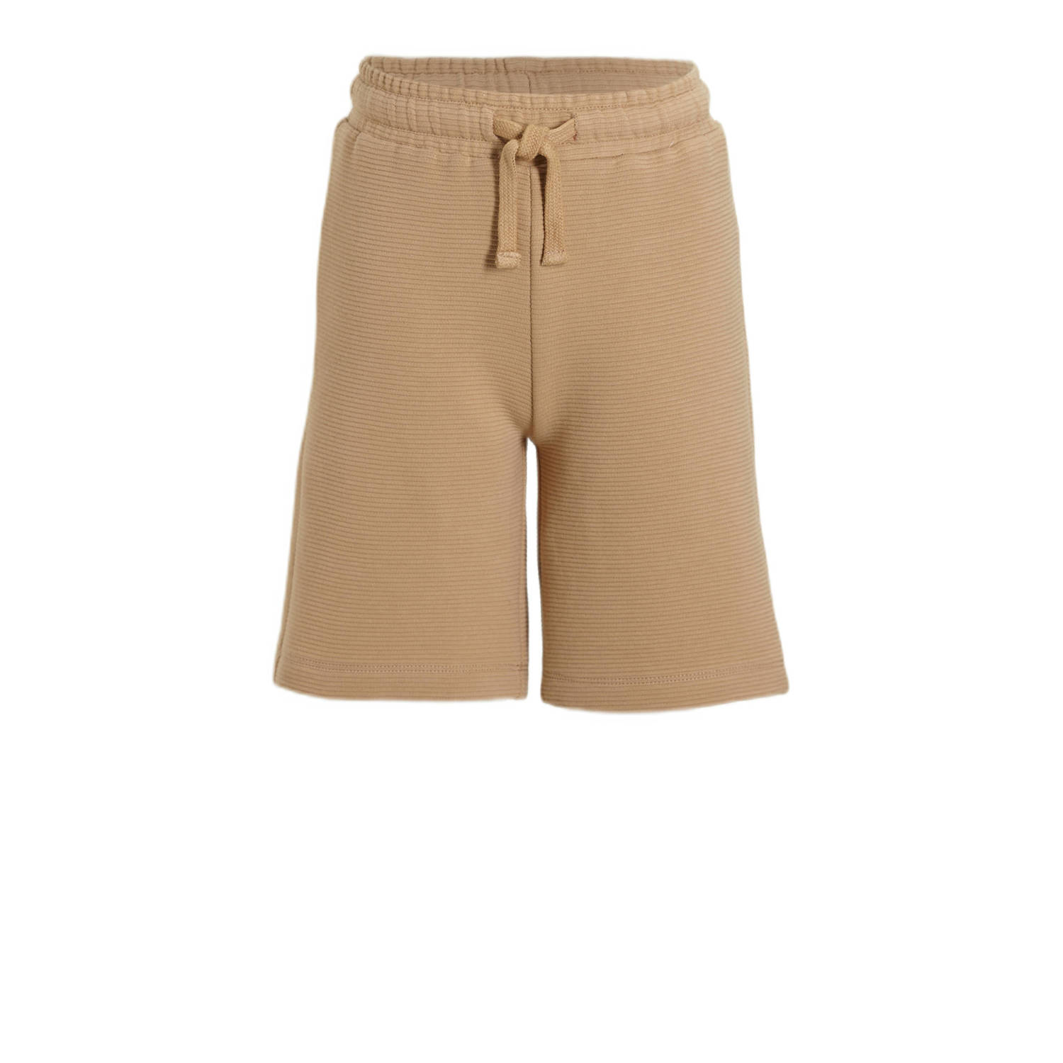 anytime geribde sweatshort beige