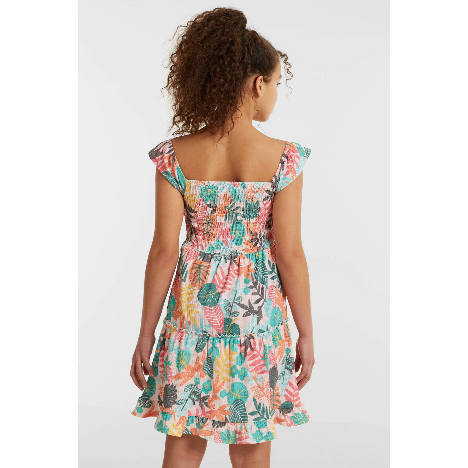 anytime crinkle jurk met all over print multi