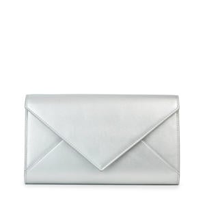 metallic clutch zilverkleurig
