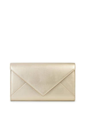 metallic clutch goudkleurig