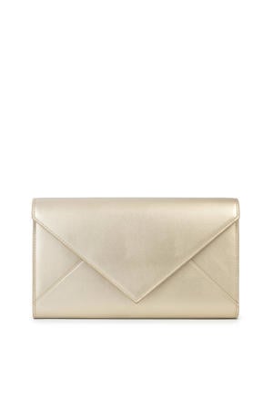 metallic clutch goudkleurig