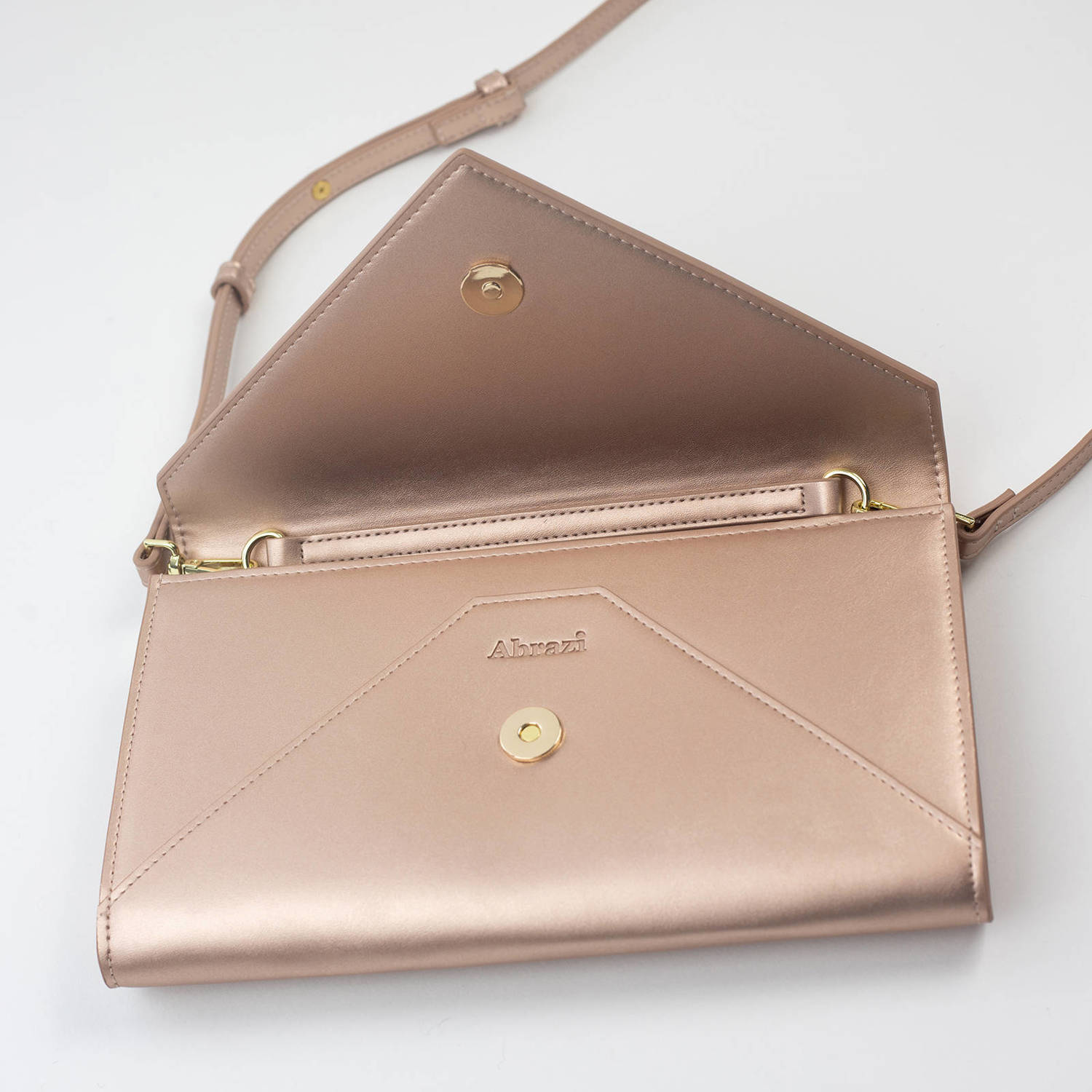 Abrazi metallic clutch rosé