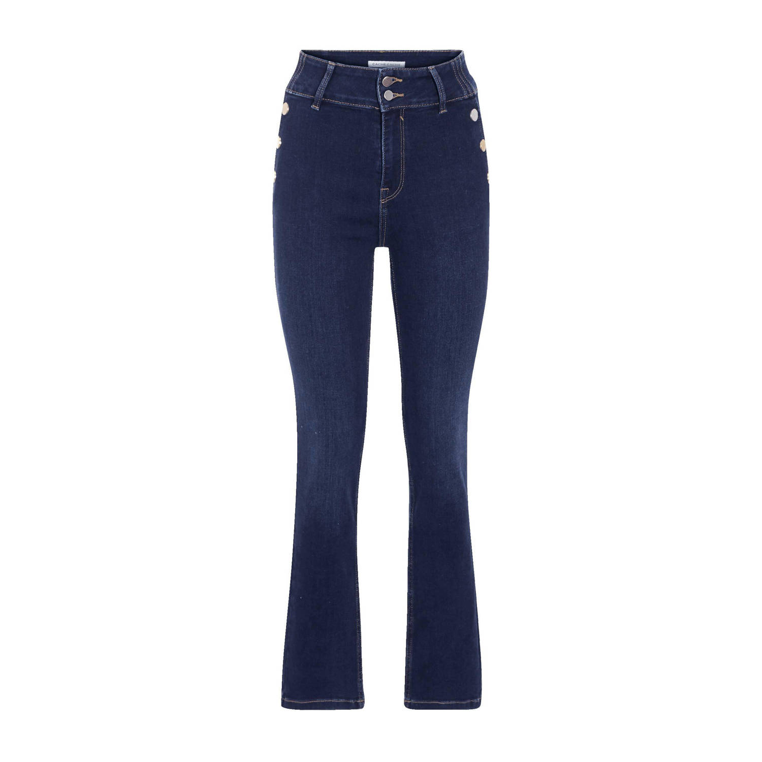 Cache high waist straight jeans dark blue