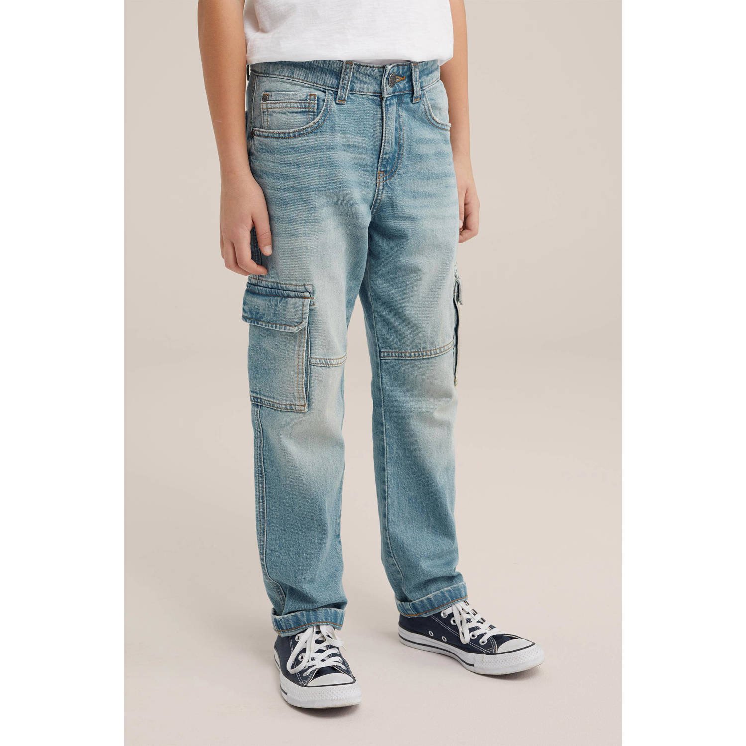 WE Fashion regular fit jeans bleached denim