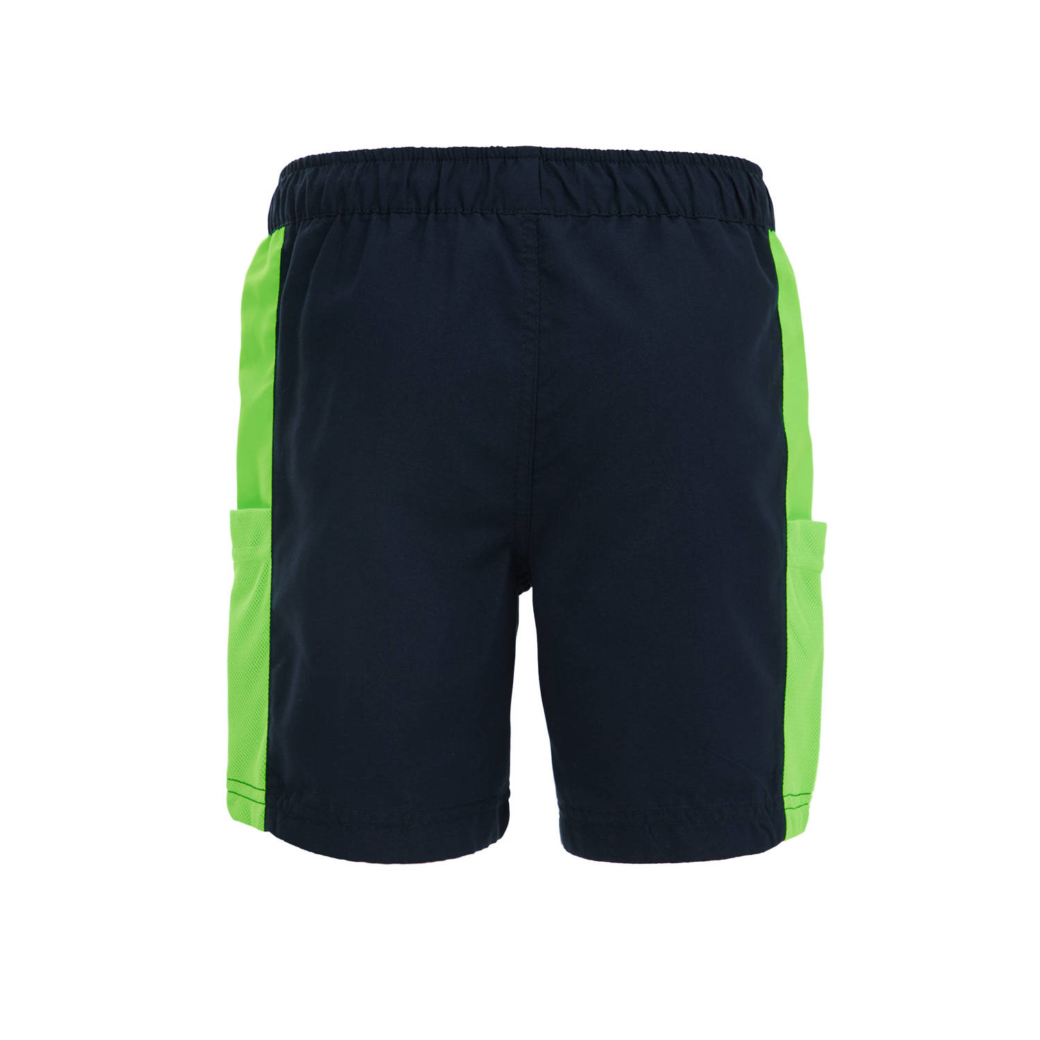 WE Fashion zwemshort donkerblauw neon groen