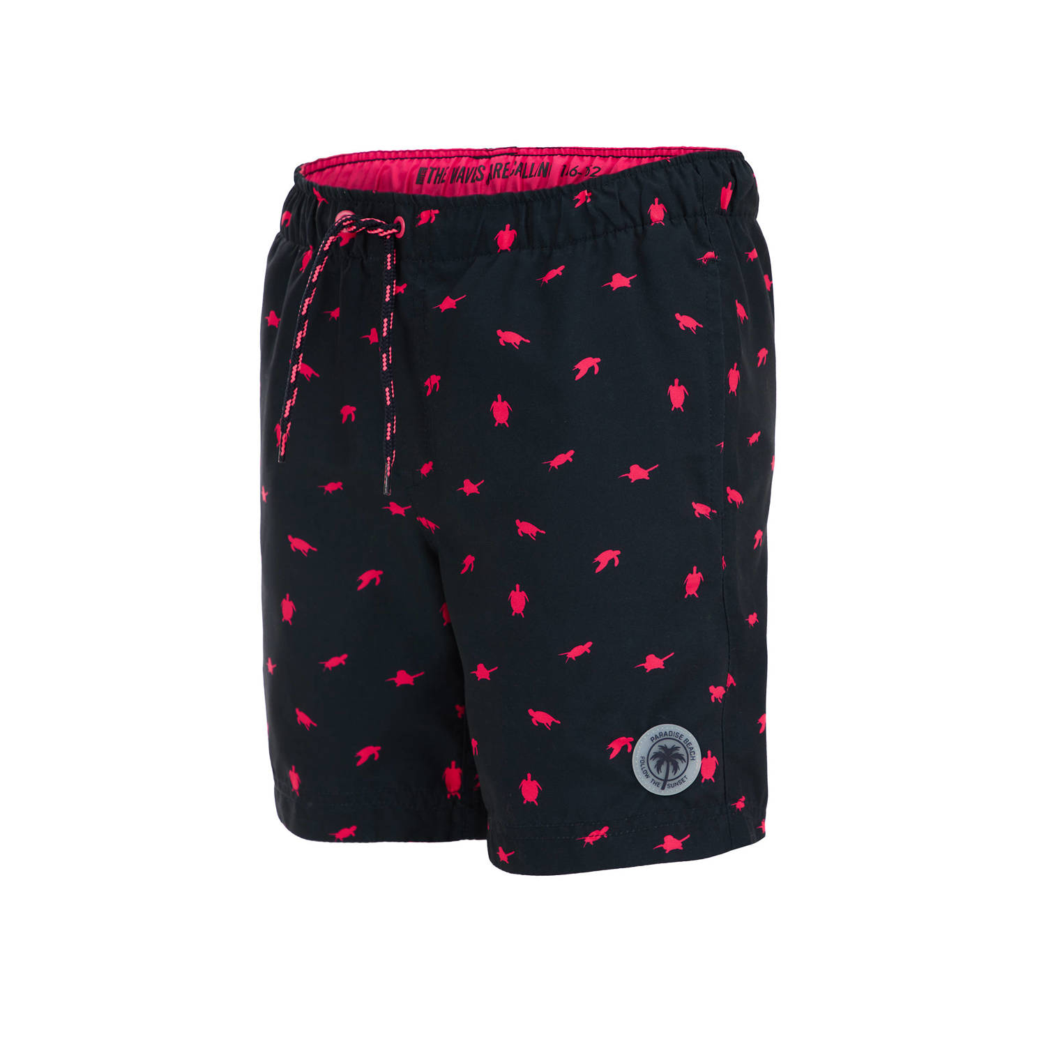 WE Fashion zwemshort donkerblauw roze