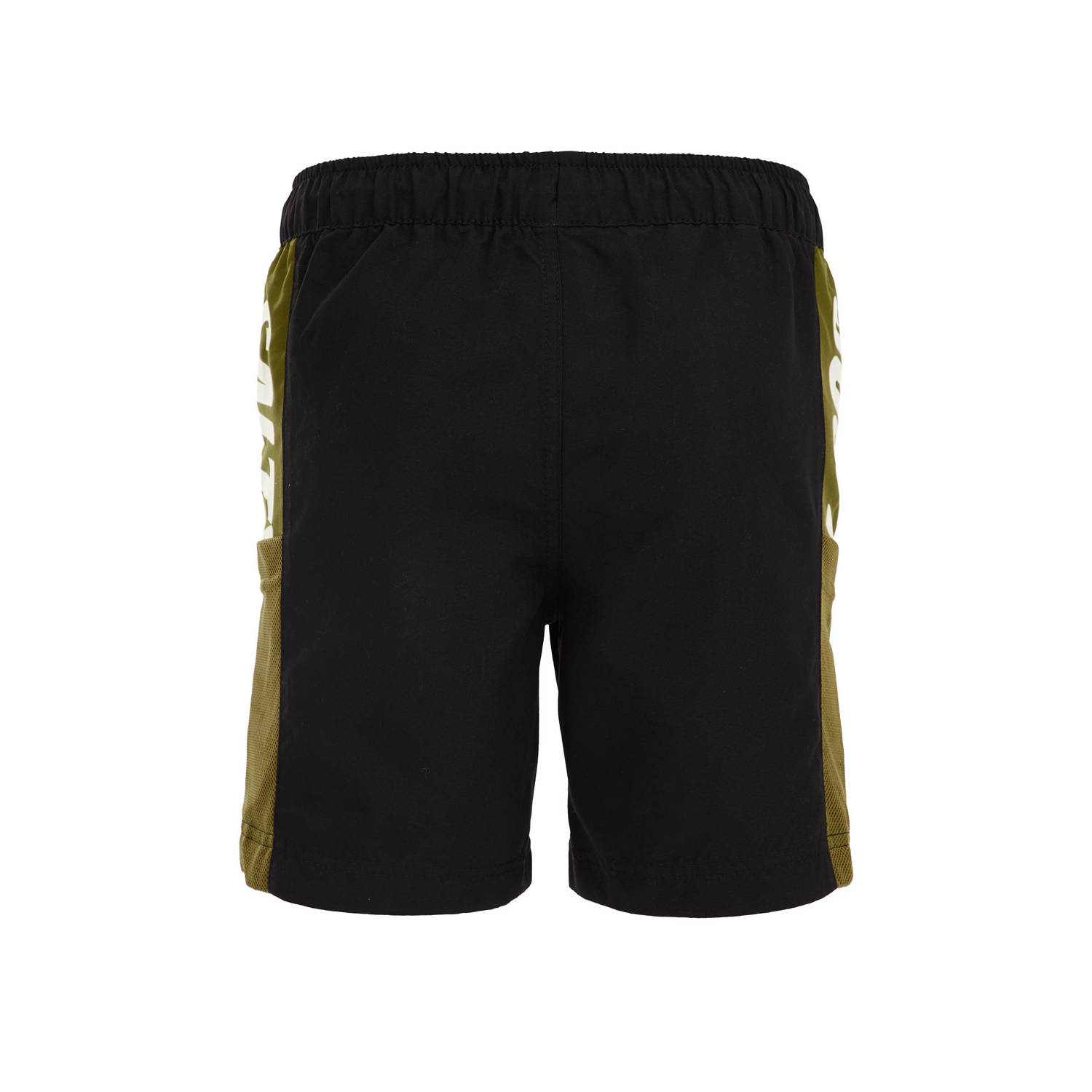 WE Fashion zwemshort zwart olijfgroen