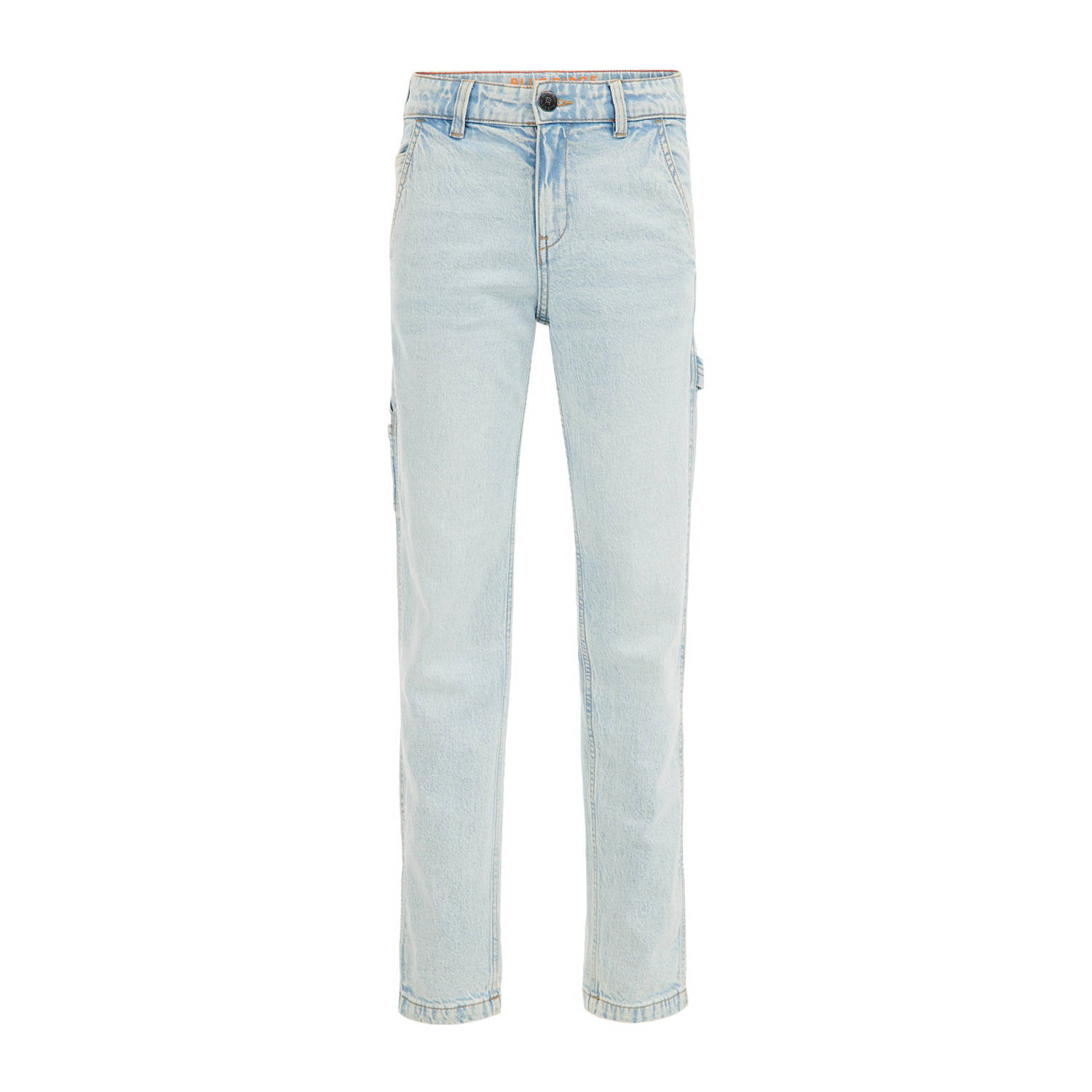 WE Fashion Blue Ridge tapered fit jeans light blue denim Blauw Effen 104