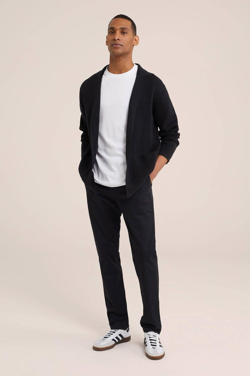 WE Fundamentals slim fit chino Billy zwart