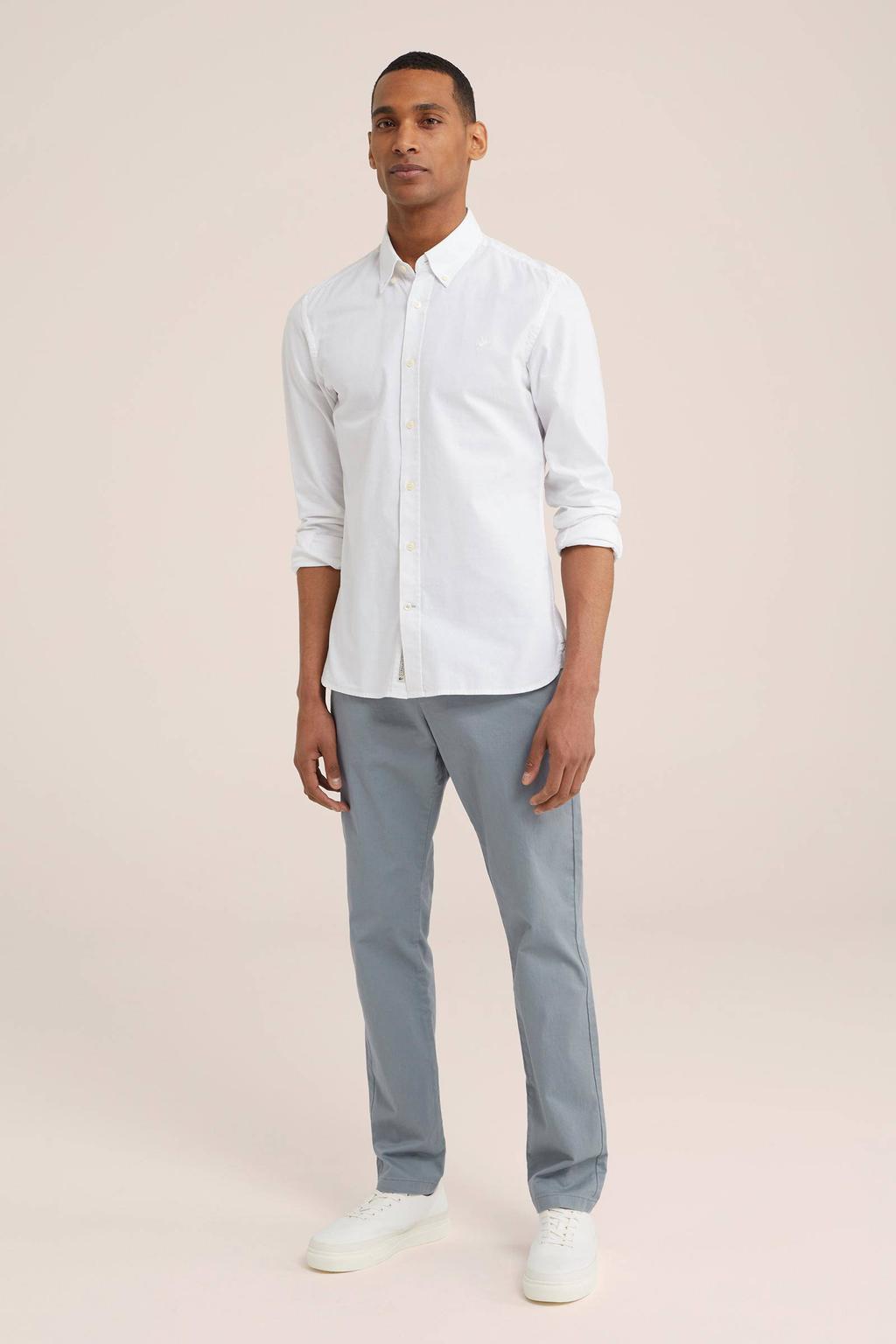 WE Fundamentals slim fit chino Billy grijsblauw
