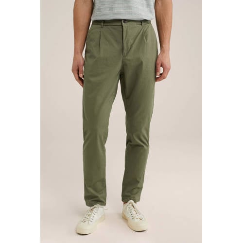 WE Fundamentals tapered fit chino Ben olive afbeelding