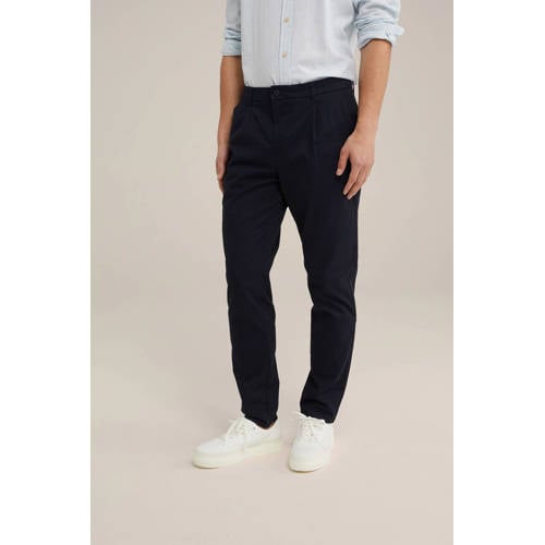 WE Fundamentals tapered fit chino Ben heavy blue afbeelding