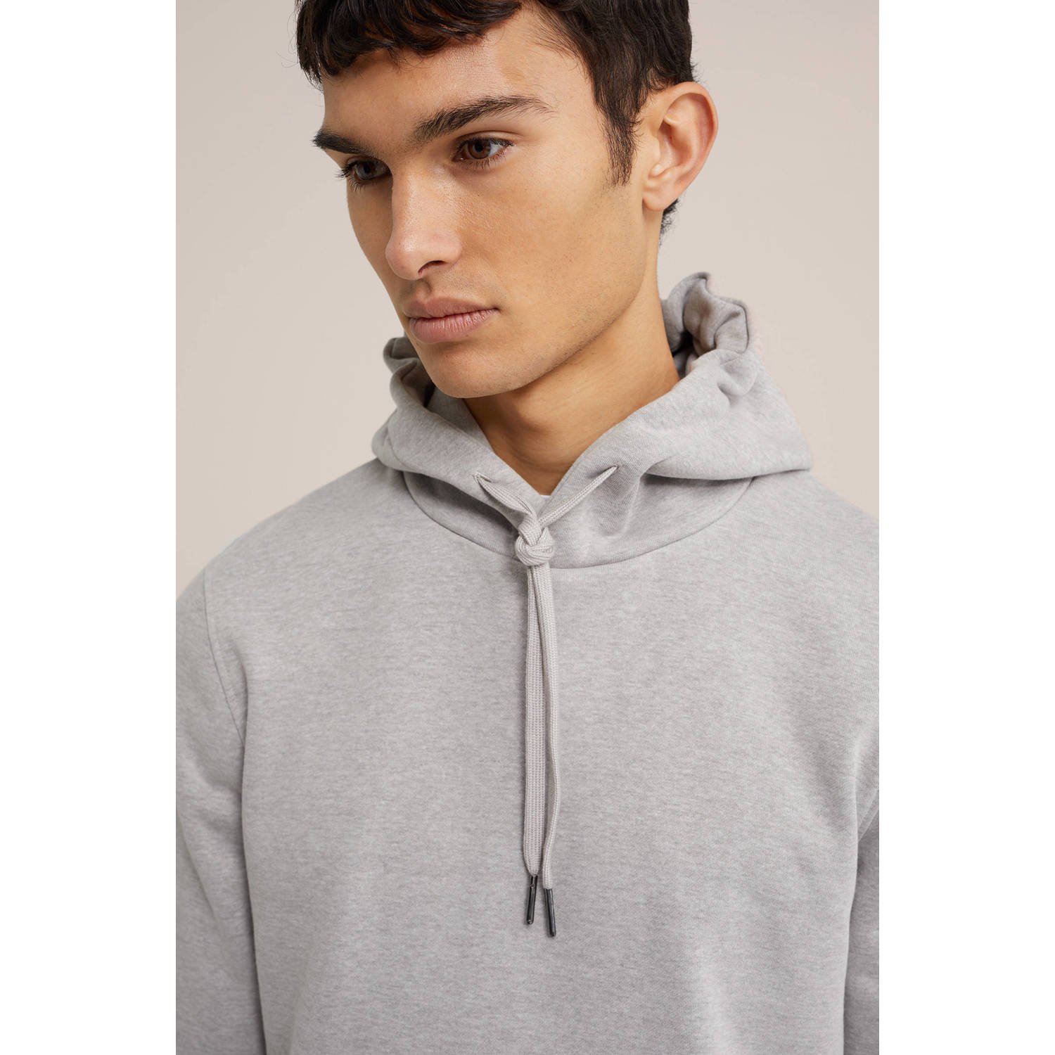 WE Fashion gemêleerde hoodie grey melange