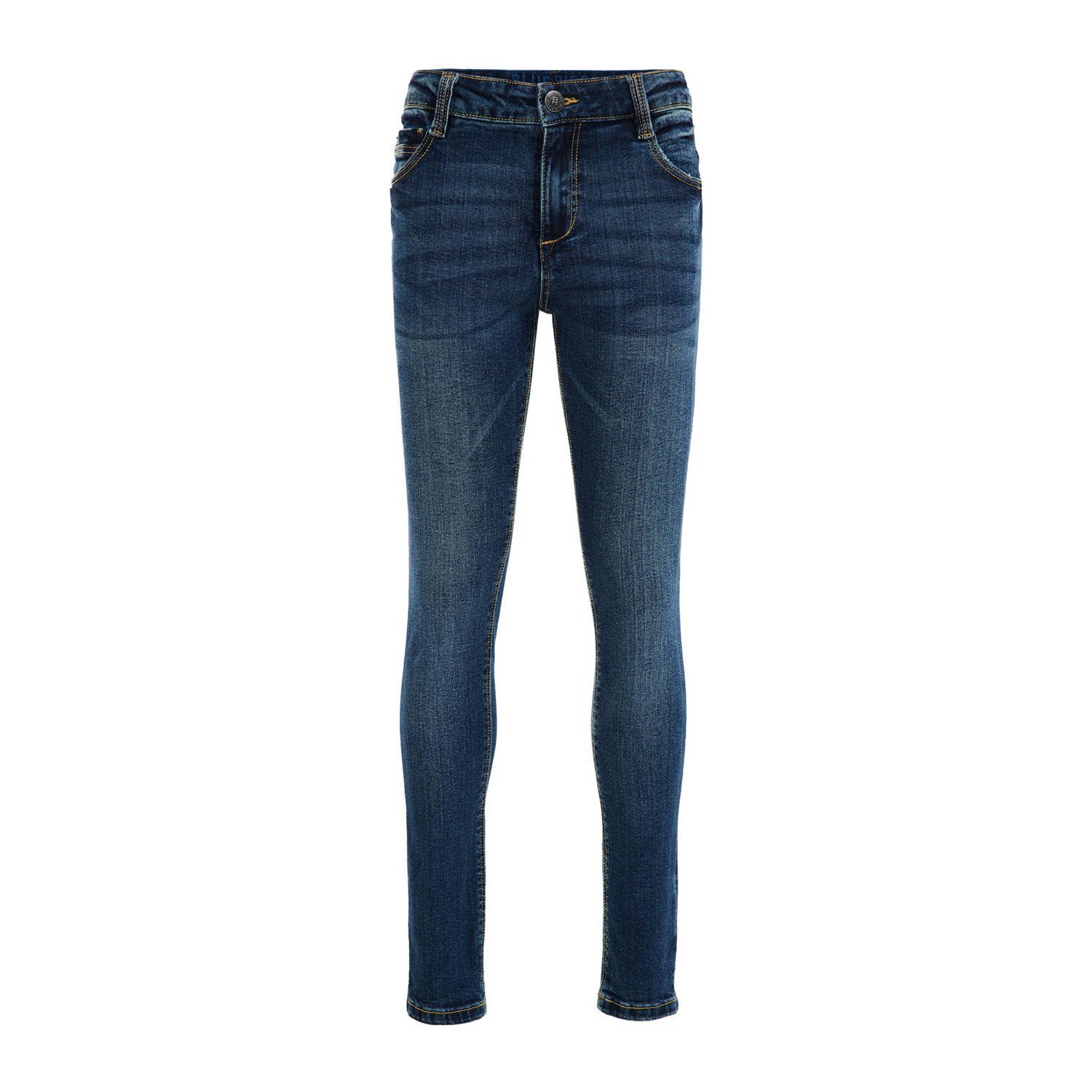 WE Fashion Blue Ridge skinny jeans used denim Blauw Jongens Stretchdenim 104