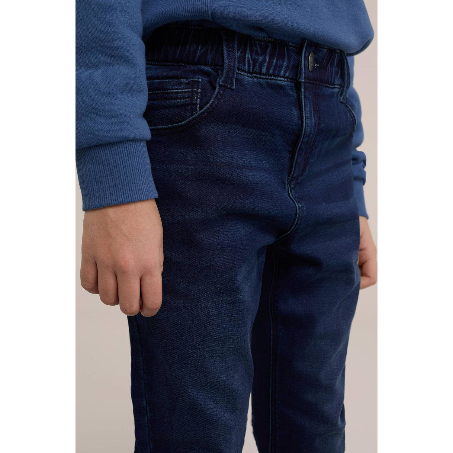 WE Fashion Blue Ridge tapered fit jeans dark used denim