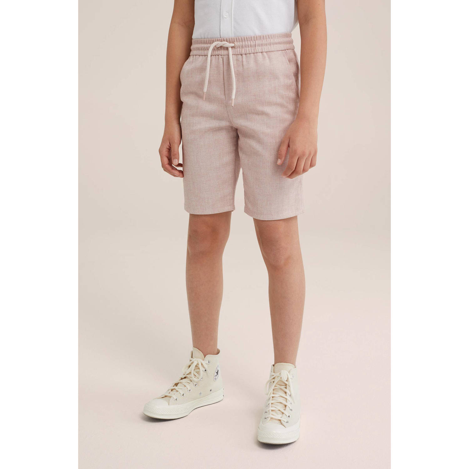 WE Fashion chino short lichtroze