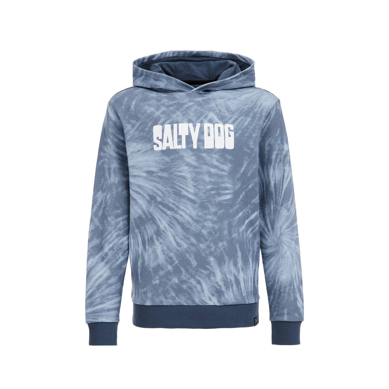 WE Fashion tie-dye hoodie blauw-wit Sweater Tie-dye 134 140