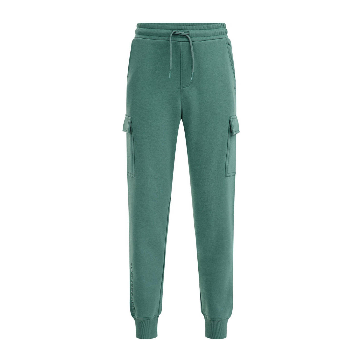 WE Fashion slim fit joggingbroek topaz Groen Jongens Sweat 104
