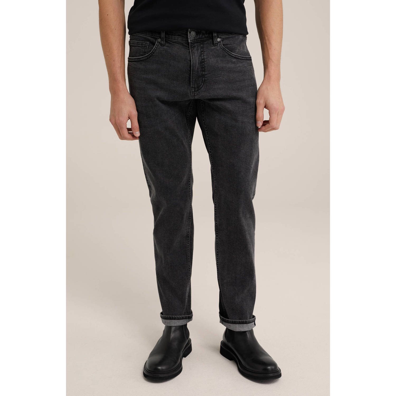 WE Fashion Blue Ridge straight fit jeans grey denim