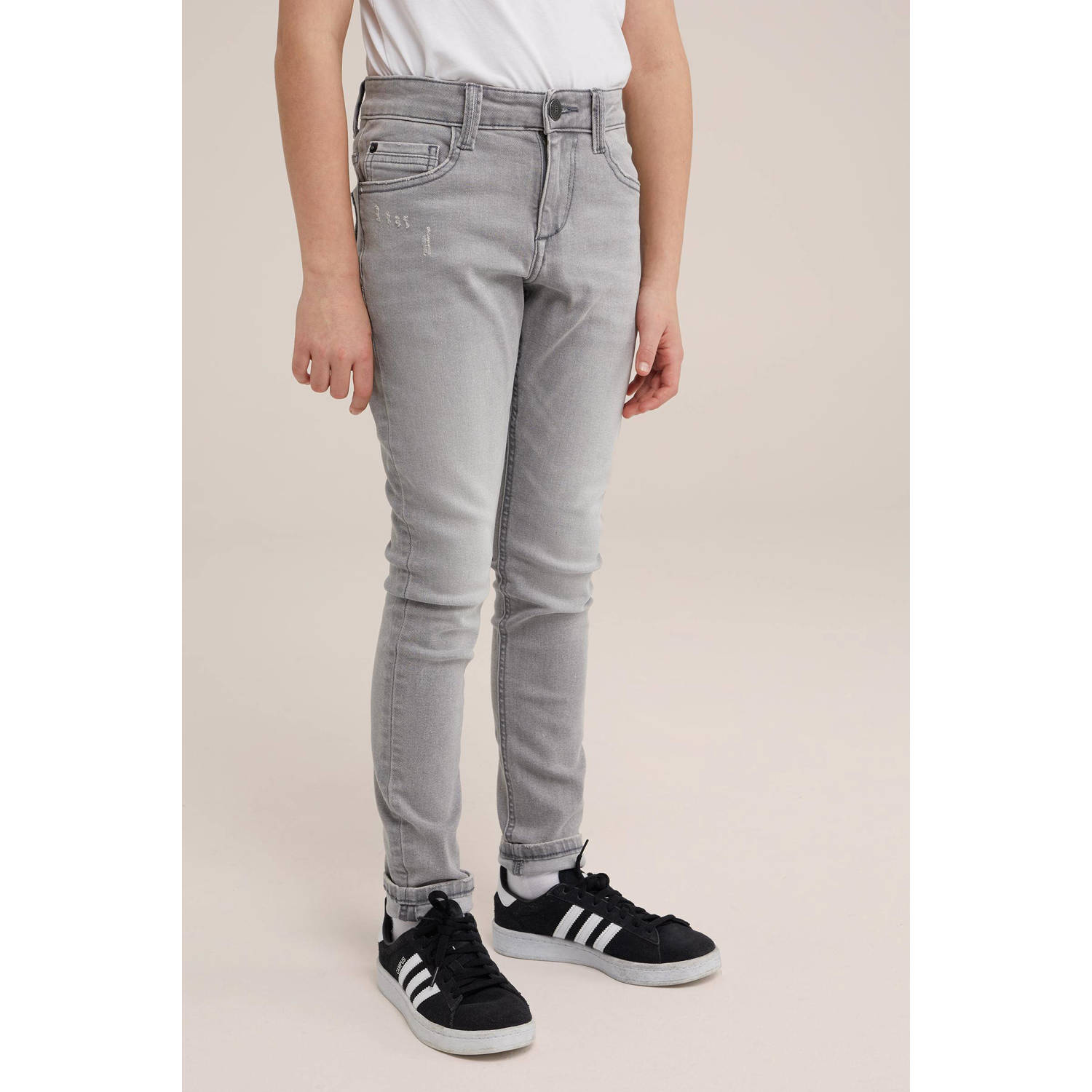 WE Fashion Blue Ridge skinny jeans light grey denim