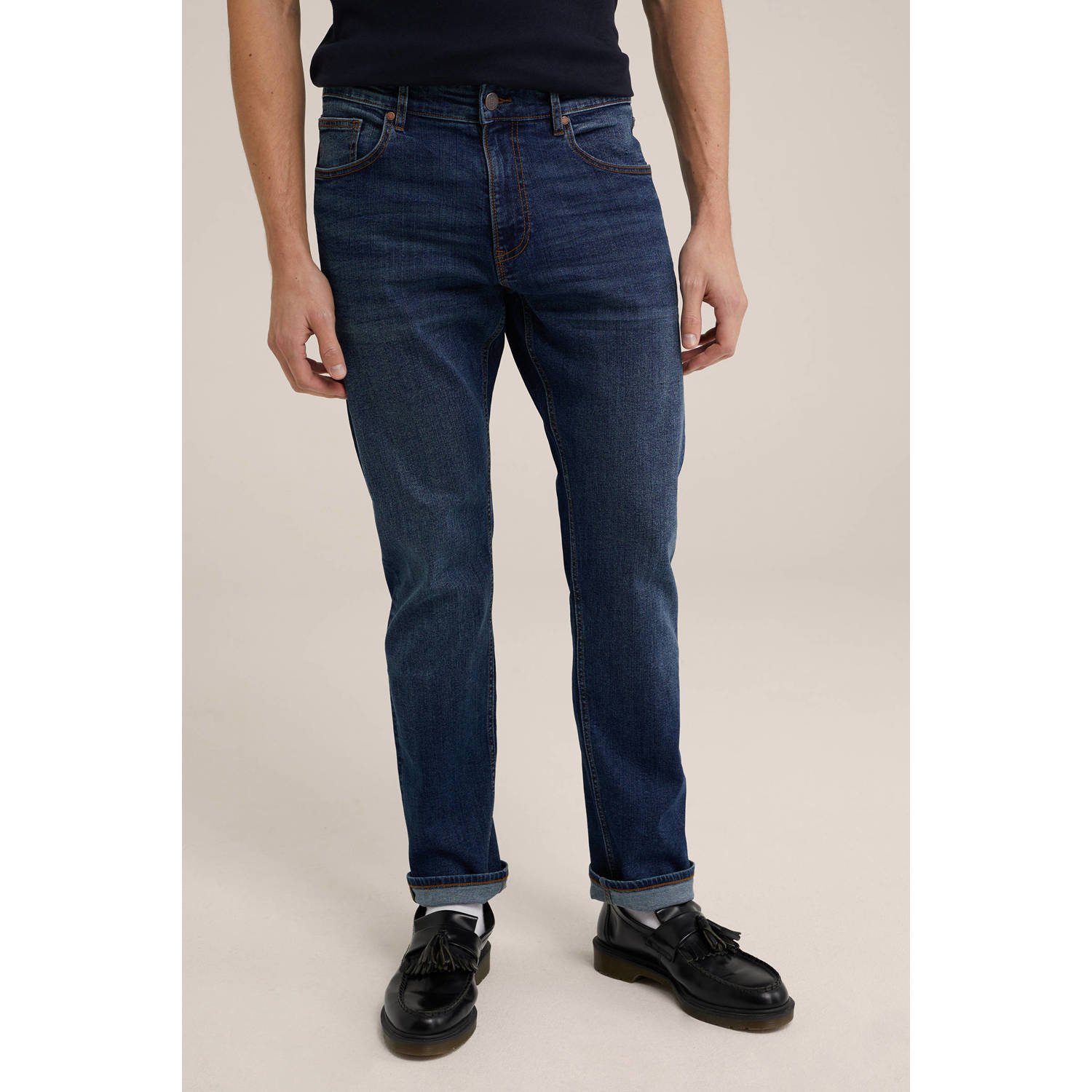 WE Fashion Blue Ridge regular fit jeans dark denim