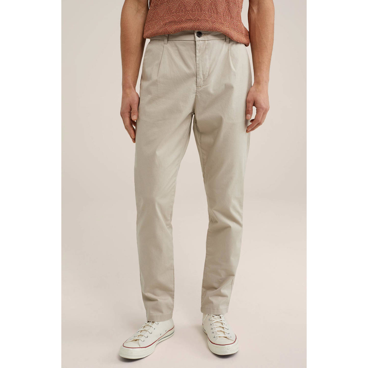 WE Fashion WE Fundamentals tapered fit chino Ben sand