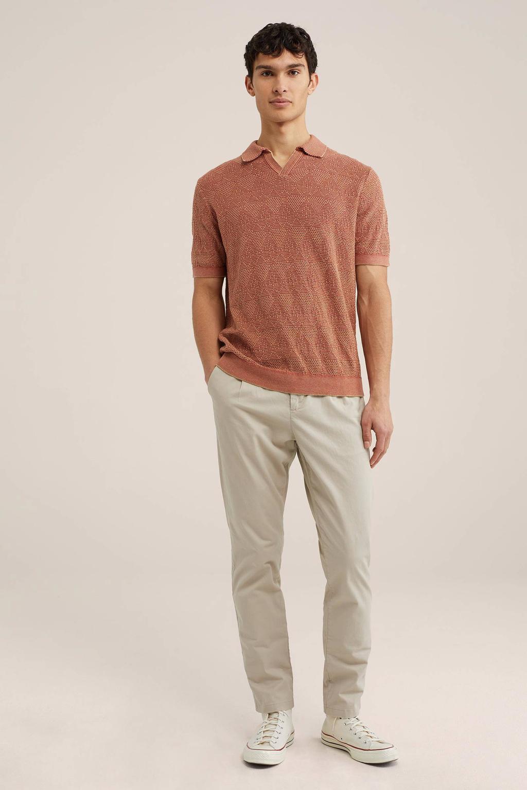 WE Fundamentals tapered fit chino Ben sand