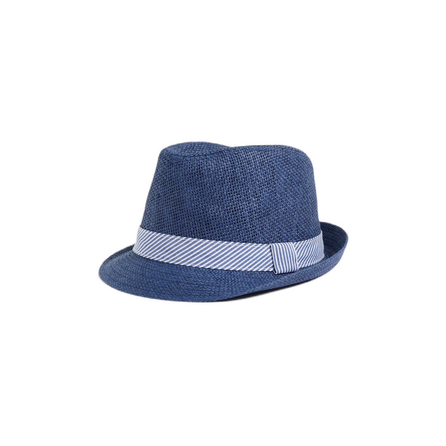 WE Fashion hoed blauw Jongens Riet Effen S | Hoed van