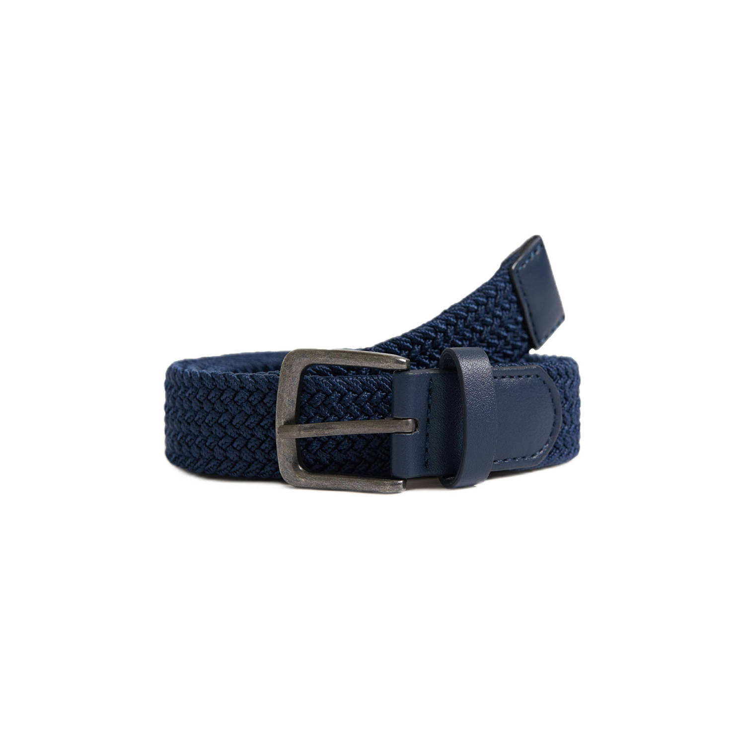 WE Fashion riem donkerblauw Jongens Polypropyleen Effen 65 cm