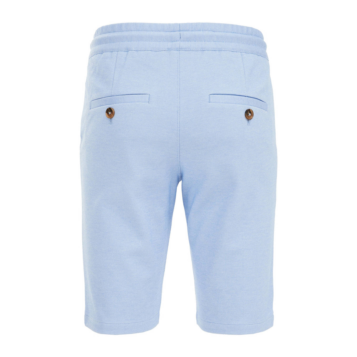 WE Fashion slim fit chino bermuda lichtblauw