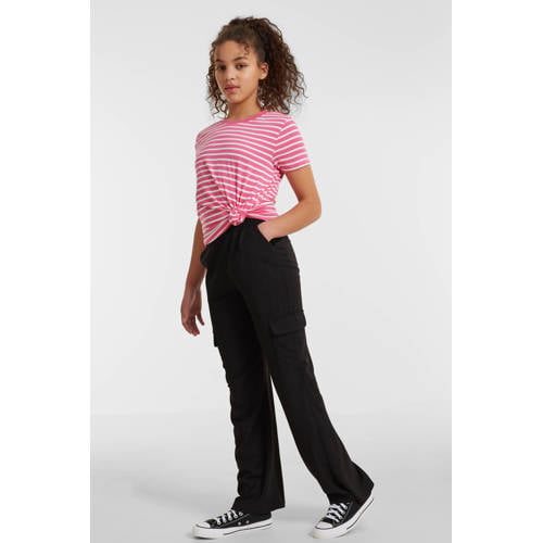 anytime crinkle cargo broek zwart afbeelding