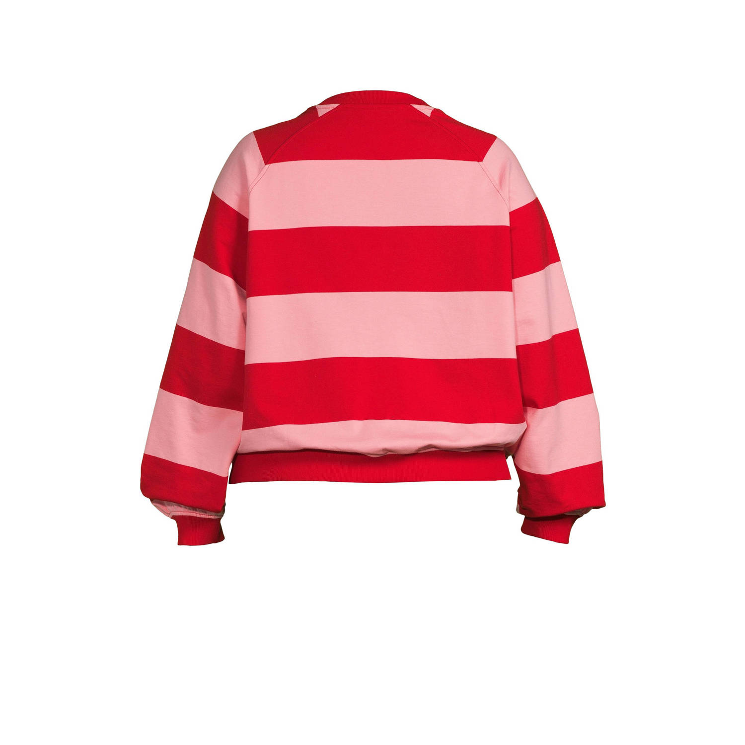 Tommy Jeans Curve gestreepte sweater rood lichtroze