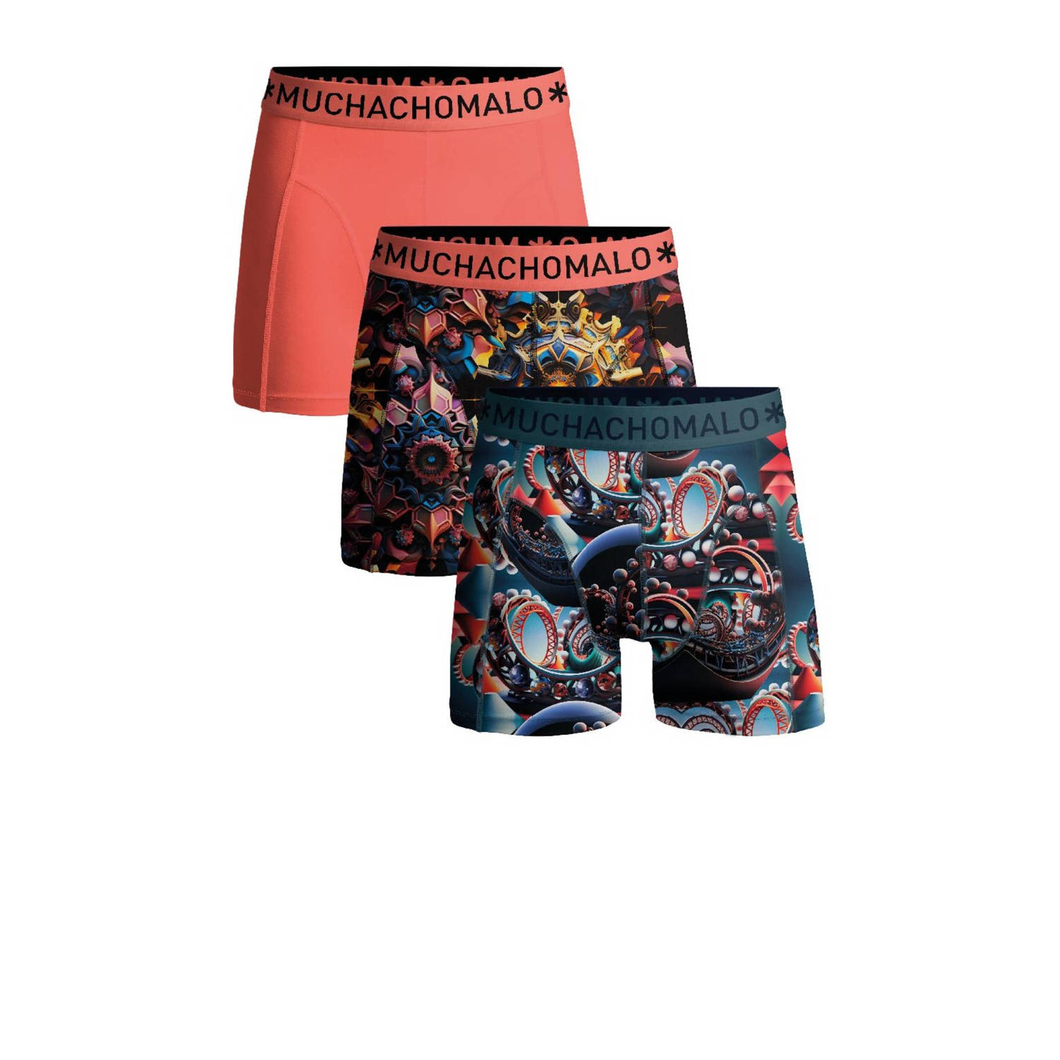 Muchachomalo Boxershort Roze Jongens Katoen All over print 134 140