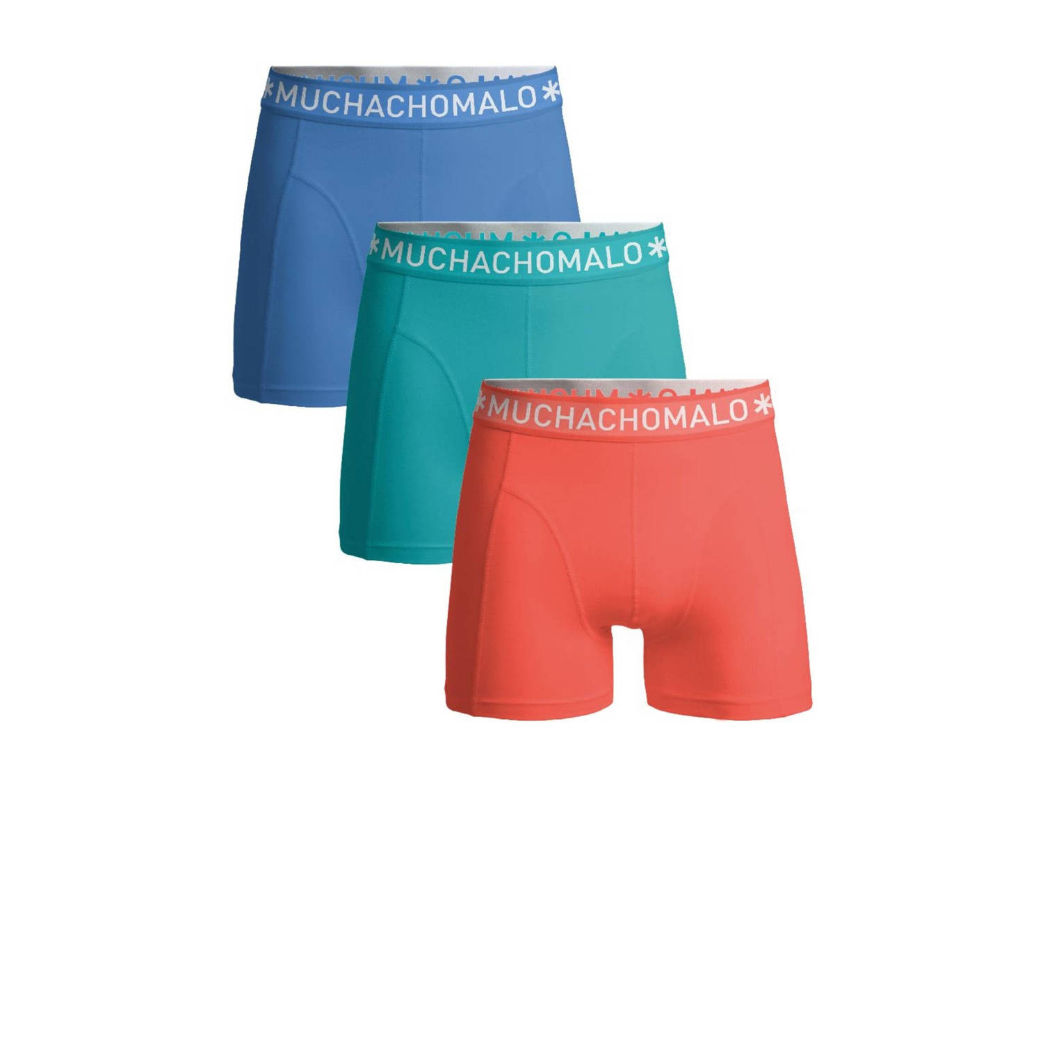 Muchachomalo Boxershort Multi Jongens Stretchkatoen Effen 122 128