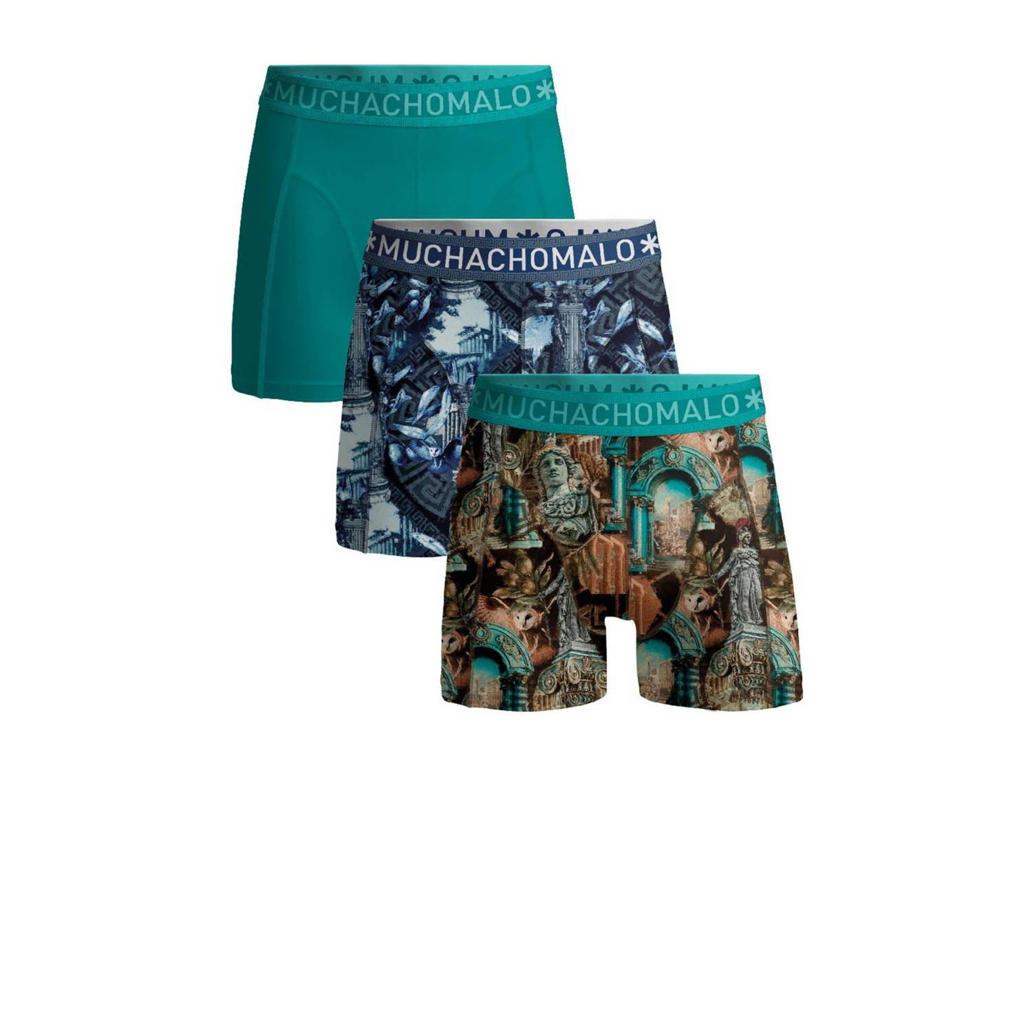 Muchachomalo boxershort set van 3 Multi Stretchkatoen All over print 122 128