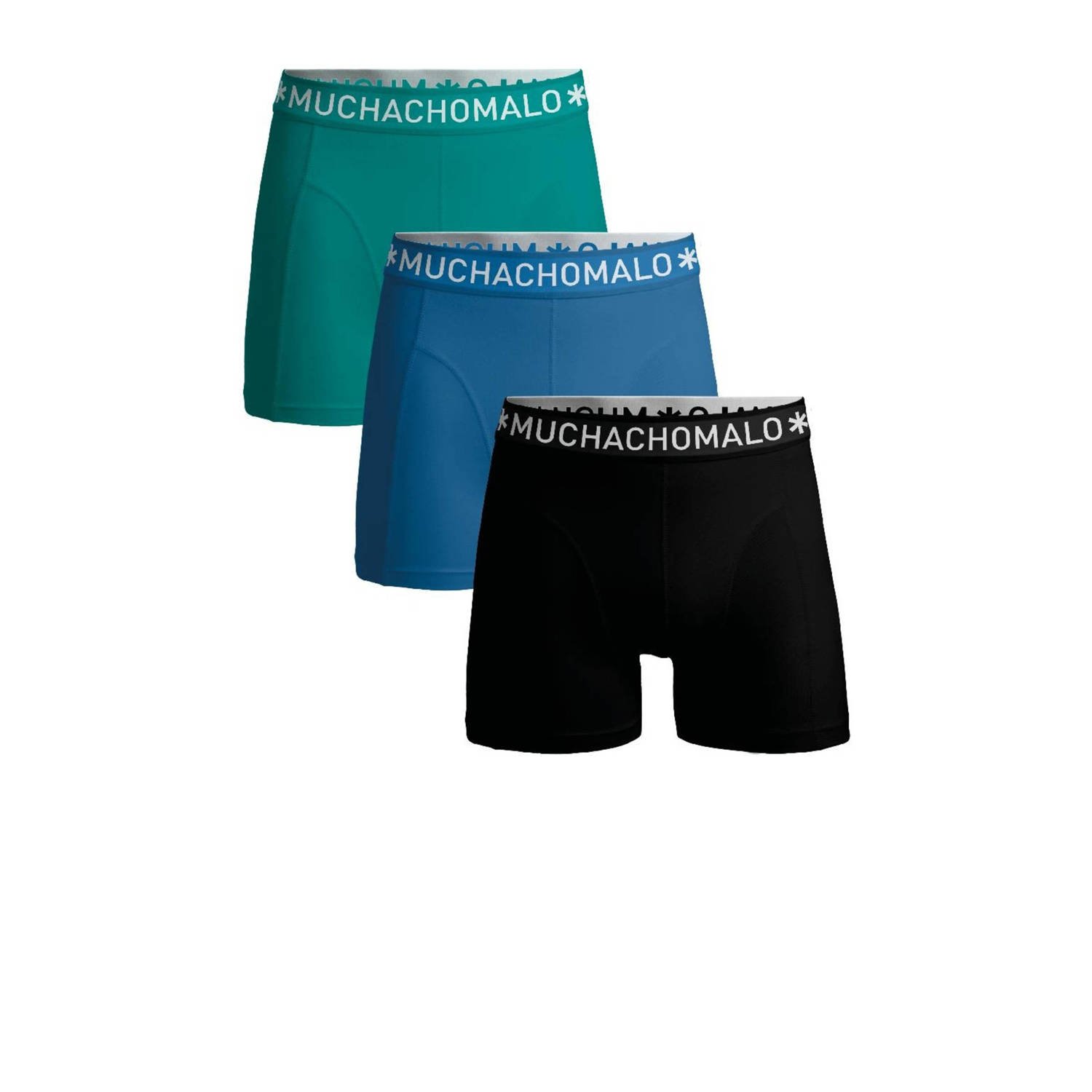 Muchachomalo boxershort set van 3 Multi Jongens Katoen Effen 122 128