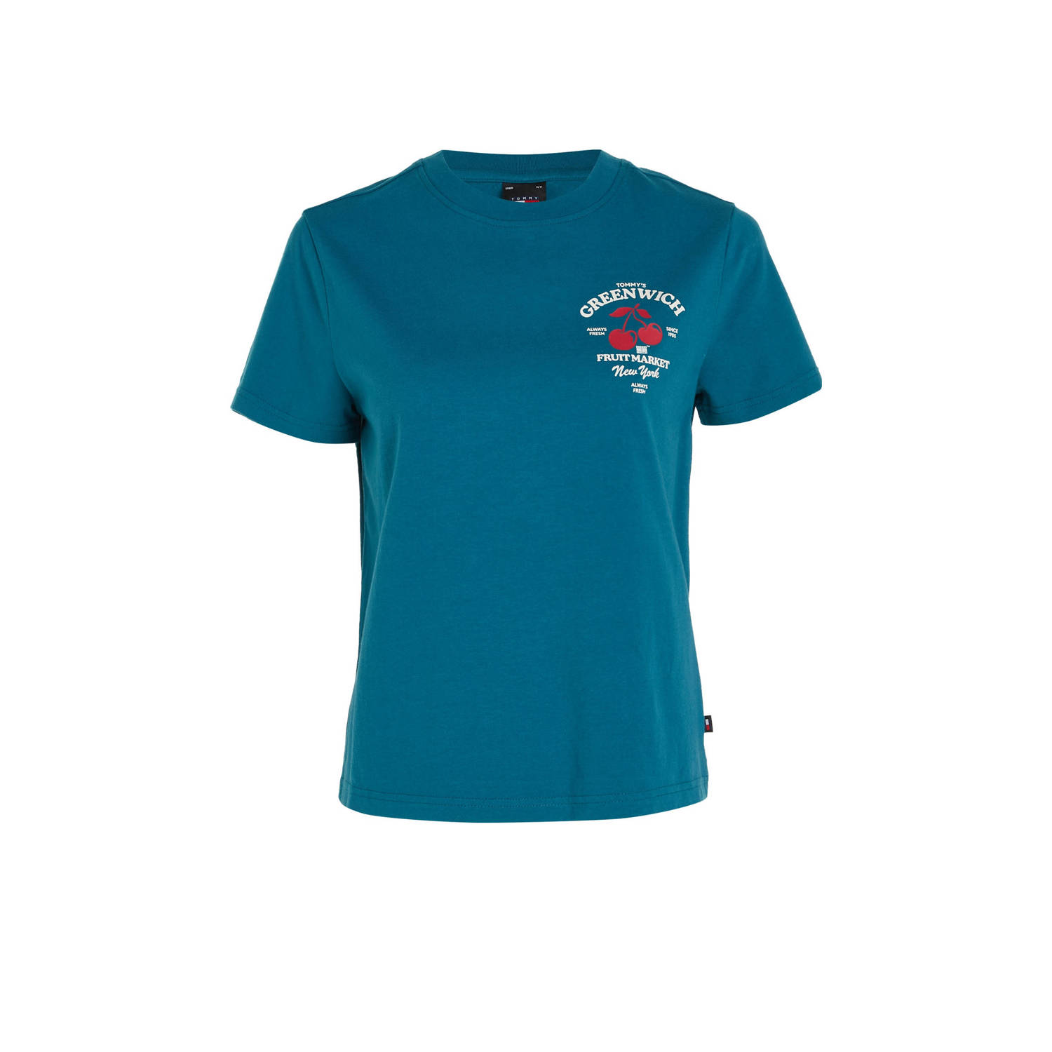 Tommy Jeans T-shirt met printopdruk blauw wit rood