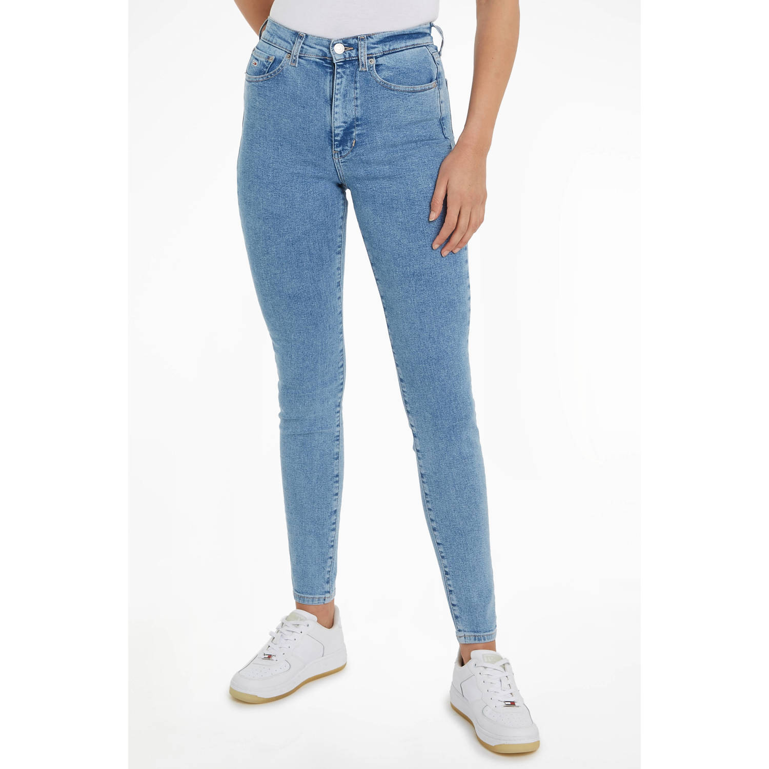 Tommy Jeans high waist skinny jeans light blue denim