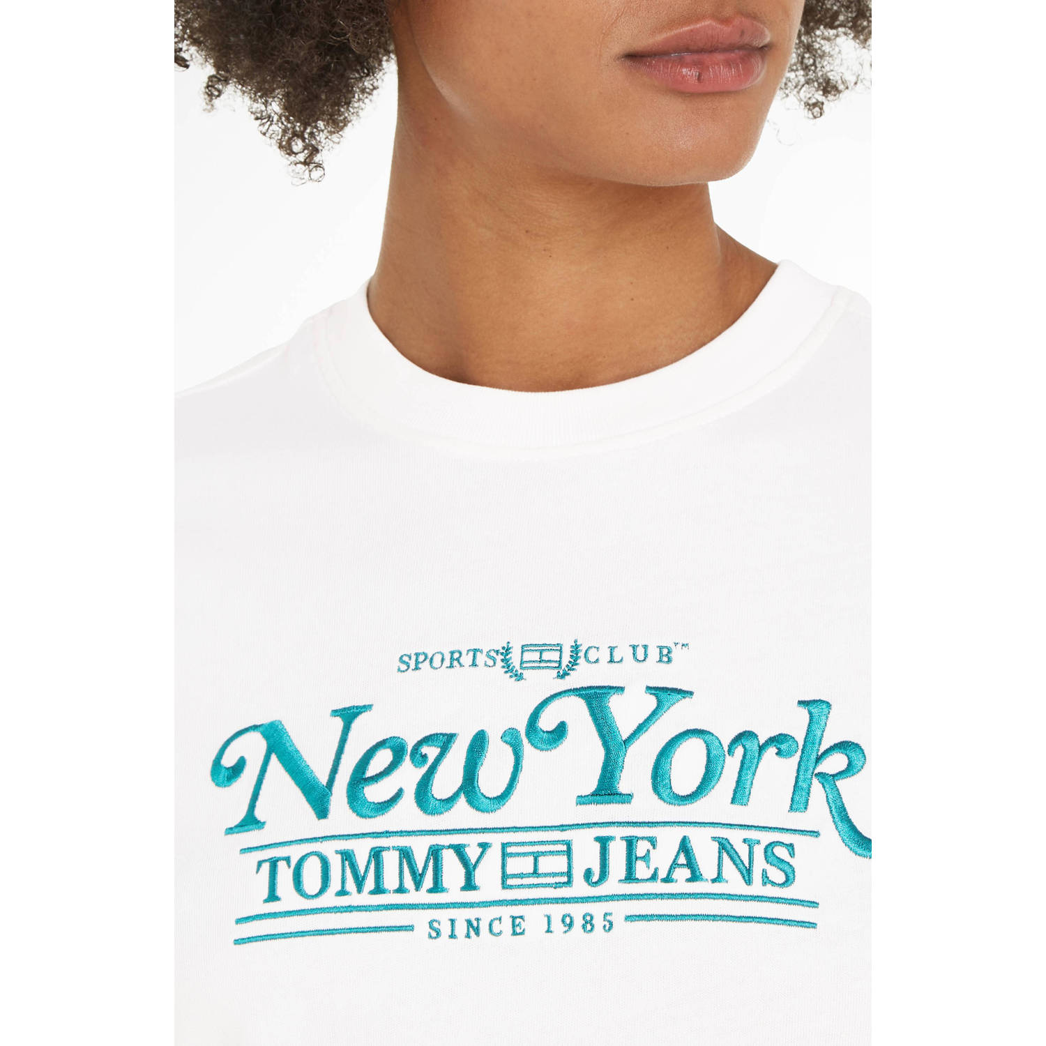 Tommy Jeans T-shirt met printopdruk wit blauw