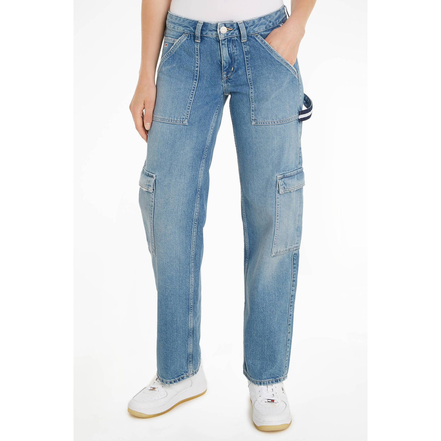 Tommy Jeans cargo jeans light blue denim