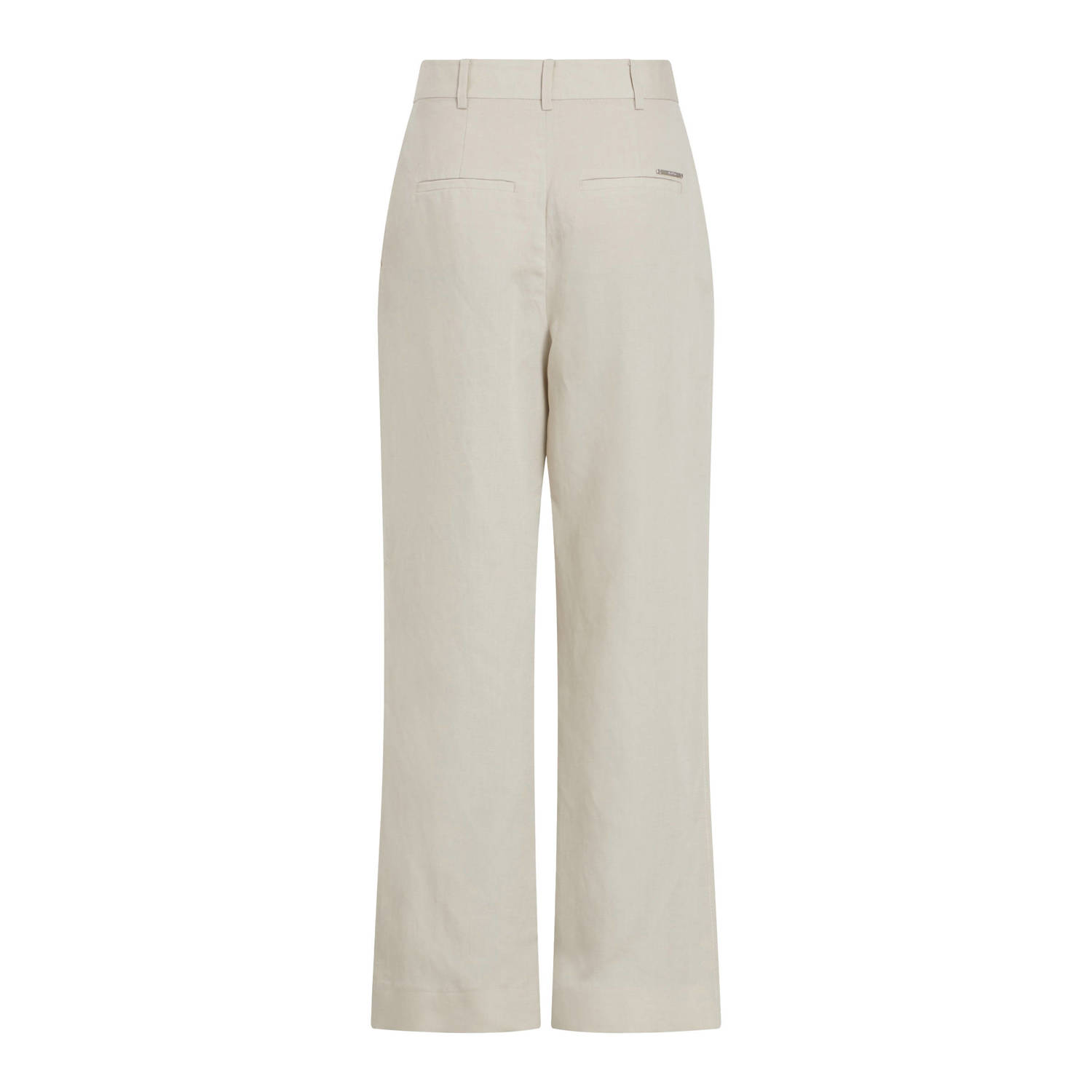 Calvin Klein straight fit pantalon ecru