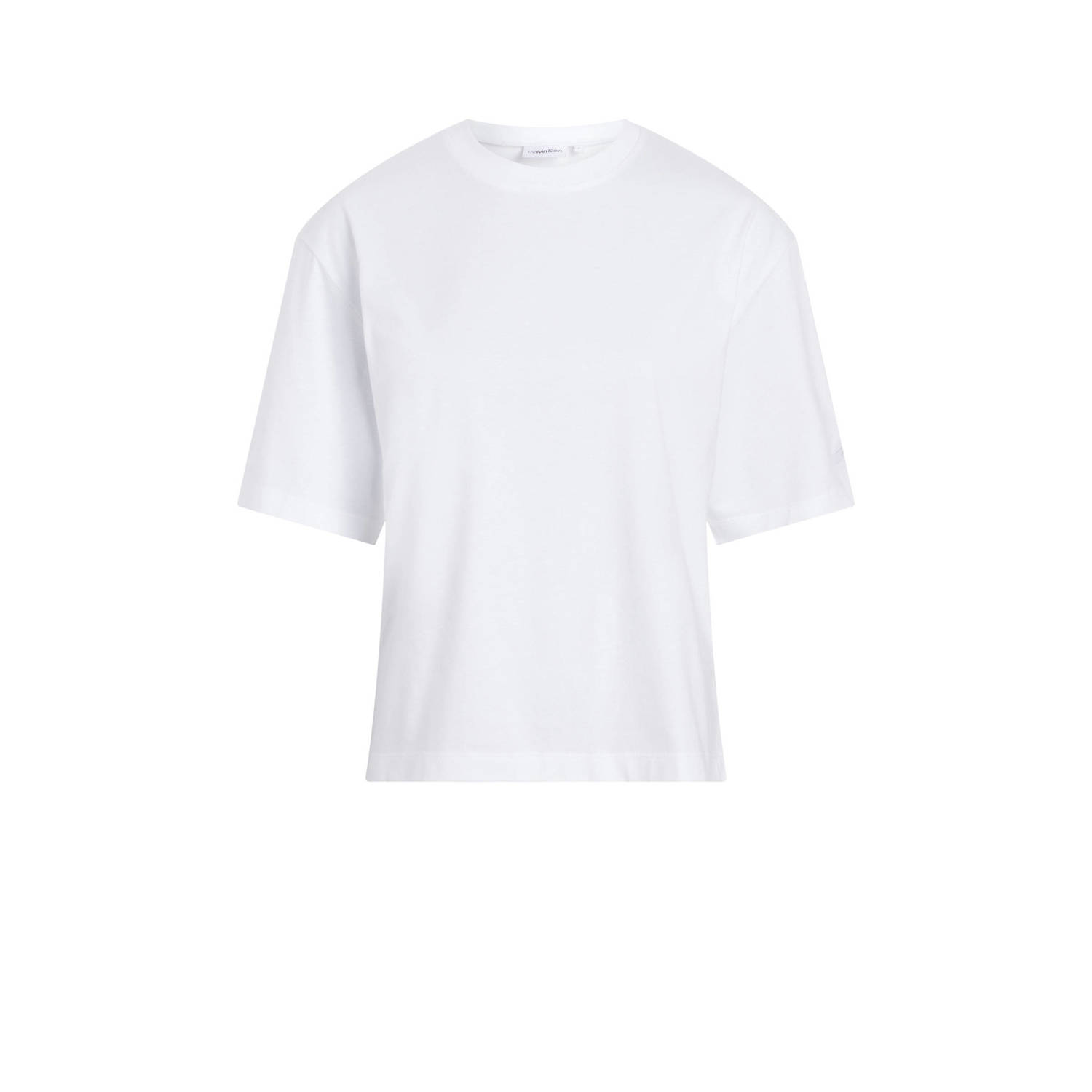 Calvin Klein Wit Organisch Katoenen T-Shirt White Dames
