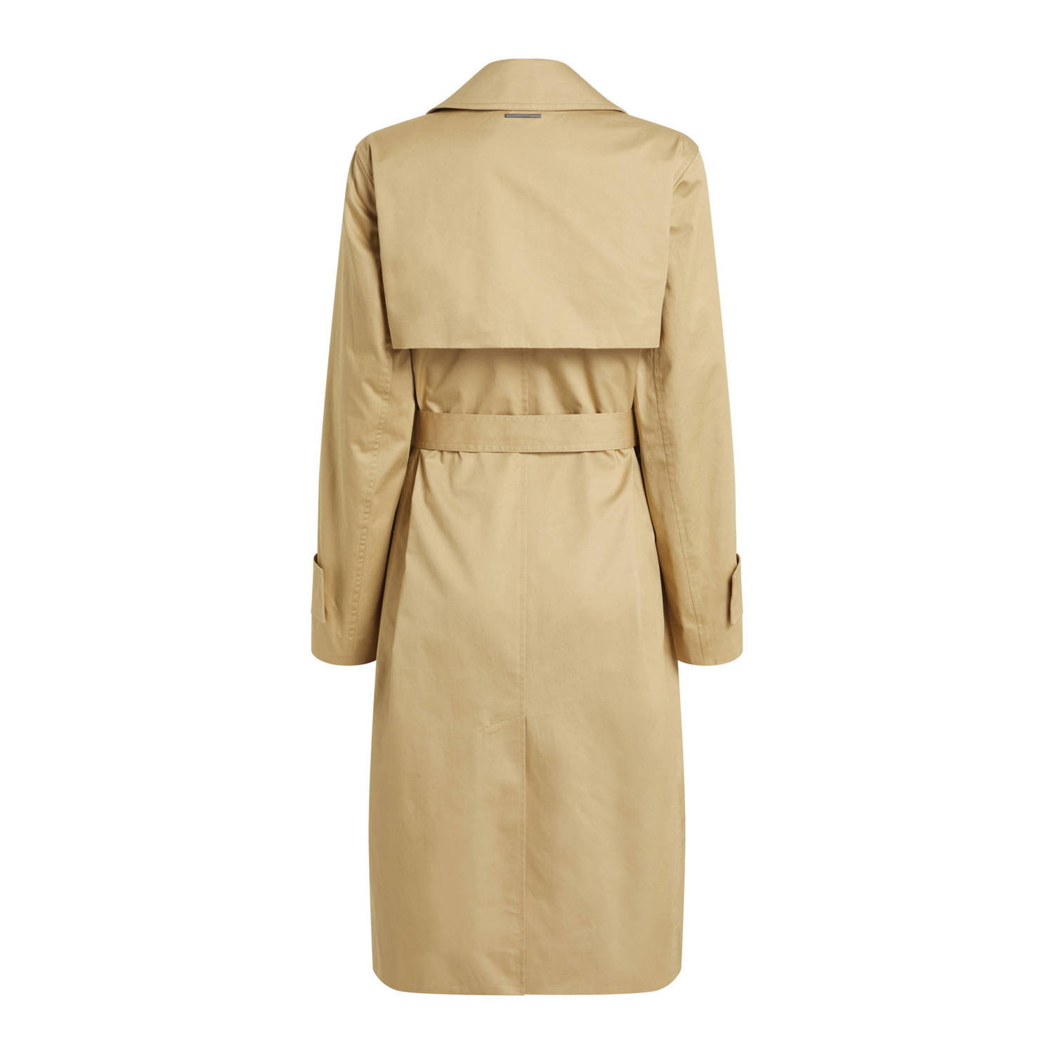 Calvin Klein trenchcoat jas met fruitprint en ceintuur beige