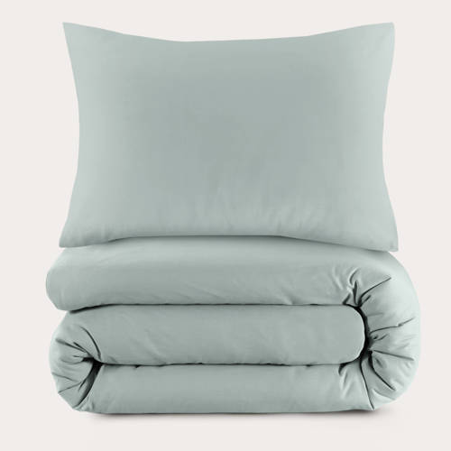 NOUS Kids katoenen dekbedovertrek kinderbed lichtgroen (120x150 cm) - Lichtgroen